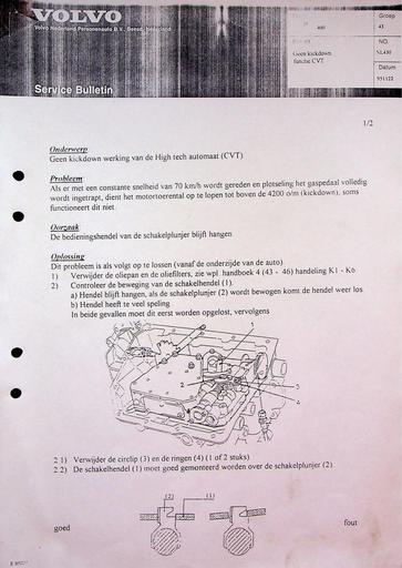 Bulletin 400 Kickdownfunctie Nov'95