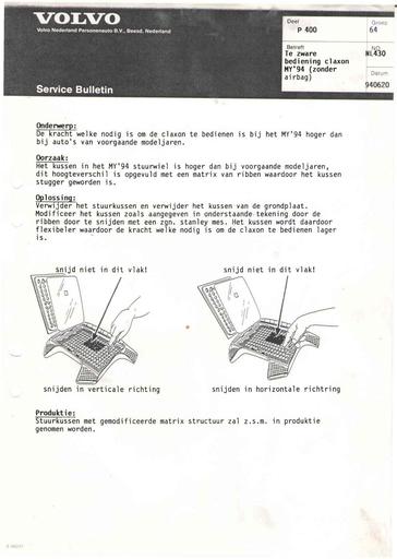 Bulletin 400 Zware bediening claxon Jun'94