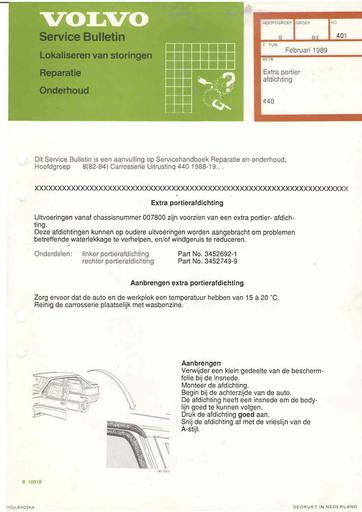 Bulletin 440 Portier afdichting Febr'89
