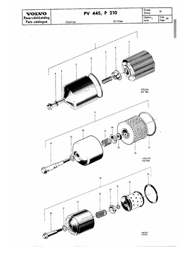 Oliefilter B14, B16A en B16B