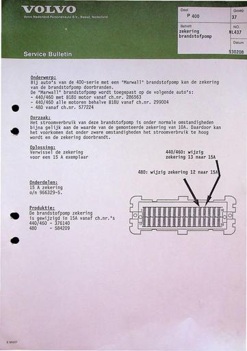 Bulletin 400 Zekering Pomp Febr'93