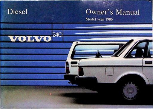 240 Owners Manual Diesel '86