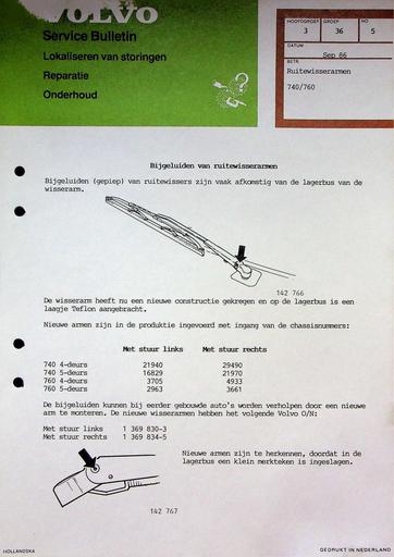 740 760 Ruitenwisserarm '86