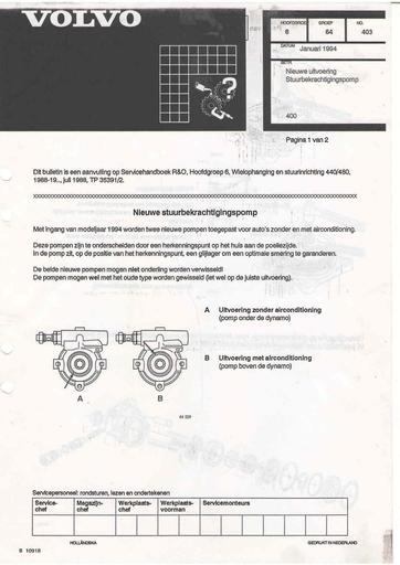 Bulletin 400 Stuurbekrachtigingspomp Jan'94