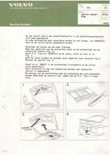 Bulletin 400 Spoiler achterklep Mrt'89