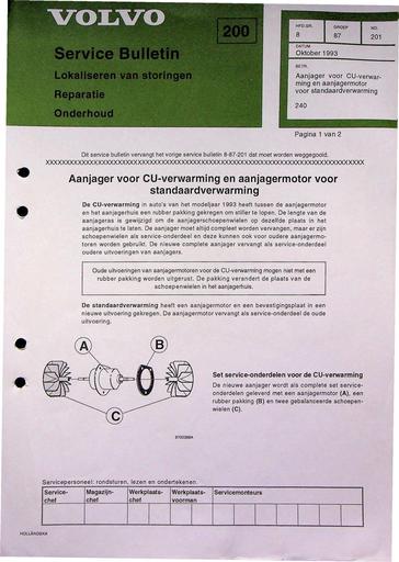 Bulletin 240 Aanjager CU verwarmking Okt'93