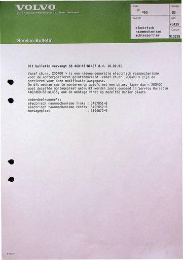 Bulletin 460 Elek  Raammech  Achter Mei'91