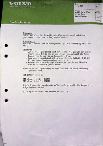 Bulletin 200 Montage AC klep Apr'91