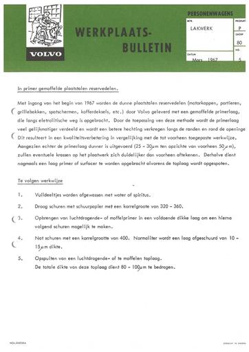 Bulletin Reservedelen in primer Maart '67