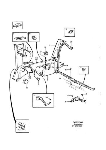 Bagageruimte bekleding 5 drs 1990