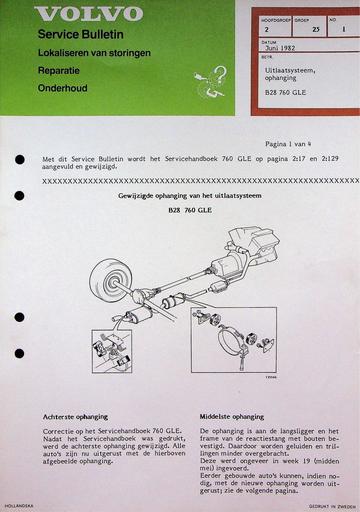 760 GLE B28 Uitlaat '82