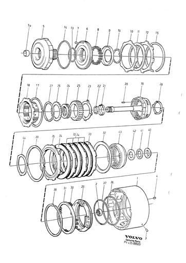 AW70, AW71, AW72 Planet gear, overdrive