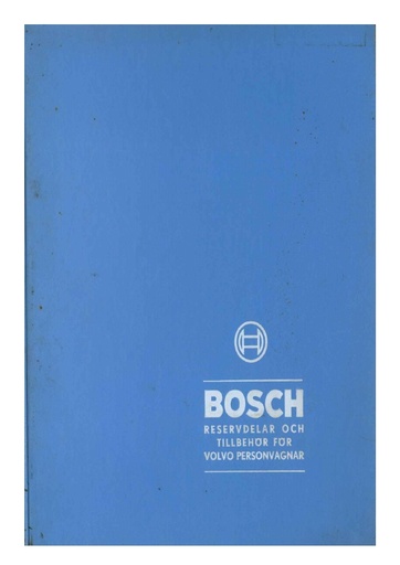 Volvo   Bosch nummers