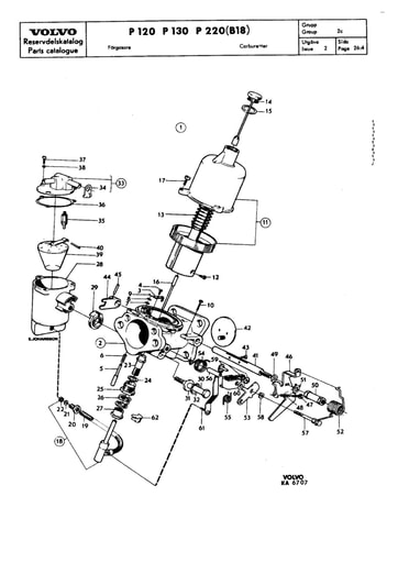 Carburateur SU met koppelstuk voor dubbele carburateur B18B, B18D