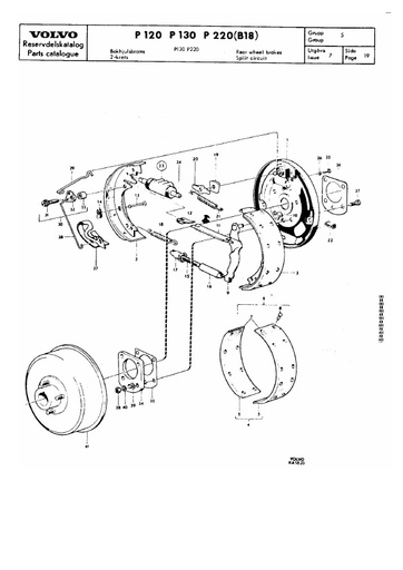 P120, P130 Trommelrem achterzijde dubbel circuit