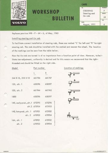Bulletin Stuurstangen Aug '71 (Engels)