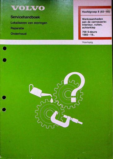 700 5drs Interieur, ruiten, achterklep '82 '92