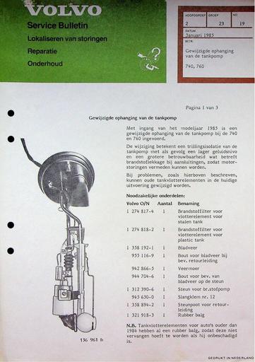 Bulletin 740,760 Tankpomp '85