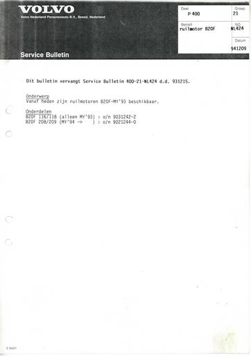 400 Bulletin Ruilmotor B20F Dec'94