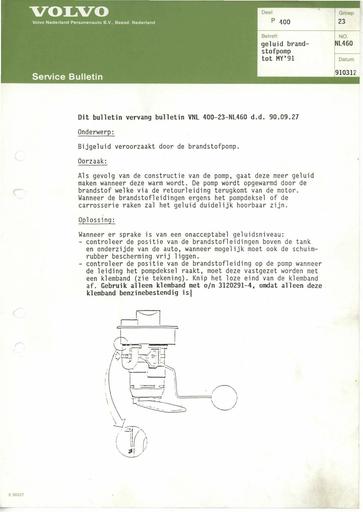 400 Bulletin Brandstofpomp Mrt'91