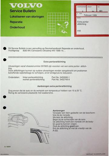 Bulletin 440 Portierafdichting Feb'89