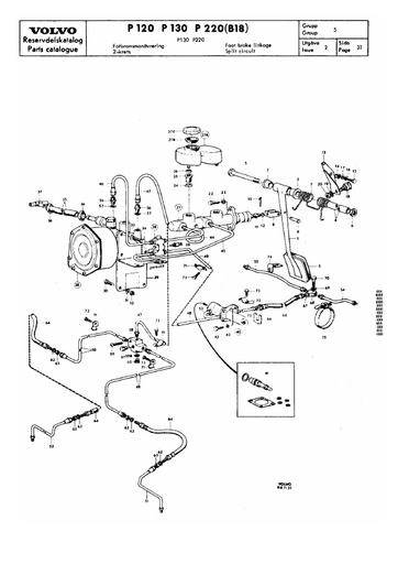 Remleiding en rembediening dubbel circuit