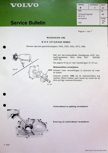 Service Bulletin M47ii Reviseren '85