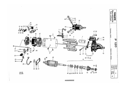 Startmotor componenten