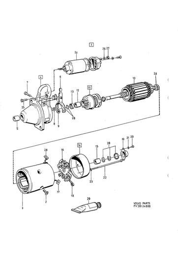B280E,F Startmotor