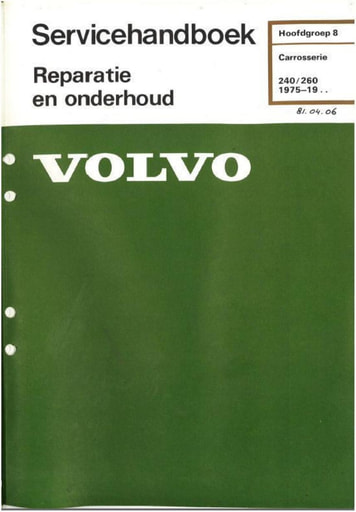 Rep  Onderh  Carrosserie 240 260 '75 '86