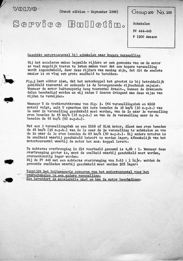 Service Bulletin PV444, 445, 1200 Geschikt schakelen