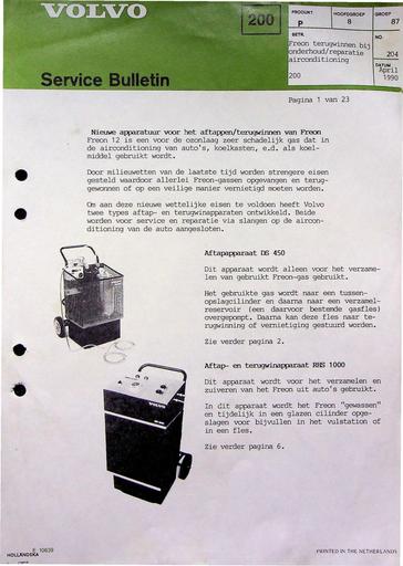 Manual 200 Terugwinnen Freon AC Apr'90
