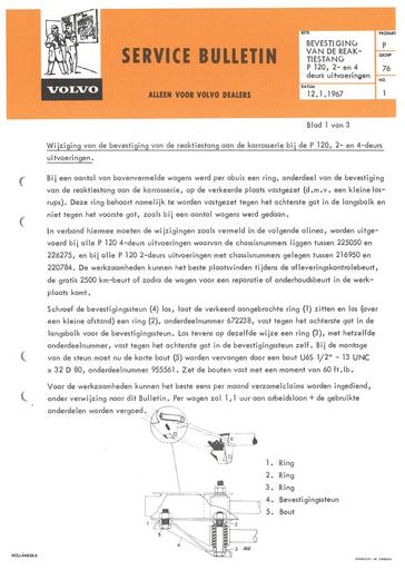 Bulletin Reactiestang 120, 130 Jan '67