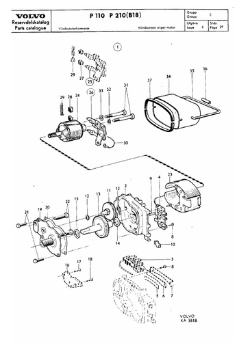 Ruitenwissermotor componenten P 210 PV 544