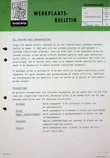 Bulletin Introductie SI stelsel '72