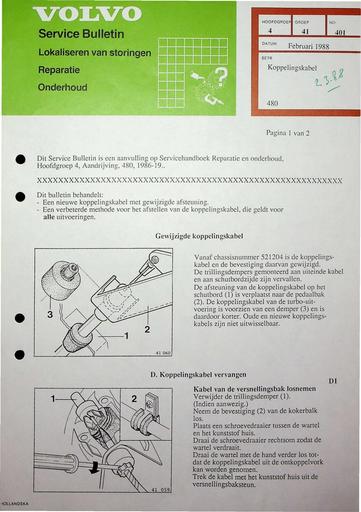 Bulletin 480 Koppelingskabel Febr'88