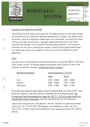 Bulletin Oliespecs Dec '67