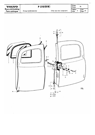 P 210 Deur achter Slot componenten