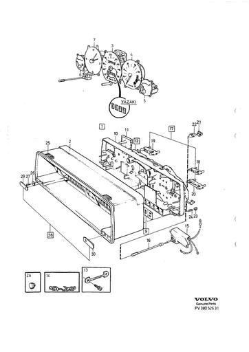 Instrumenten Combi B280F, D24TIC Yazaki