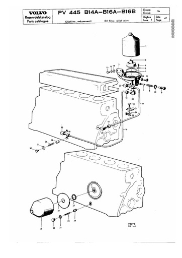 Oliefilter behuizing en aansluitingen B14, B16A en B16B