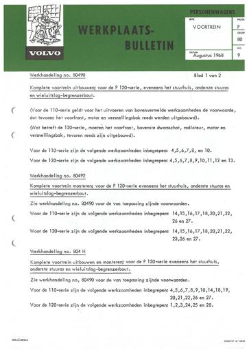 Bulletin Uitbouwen Voortrein 120 Aug '67