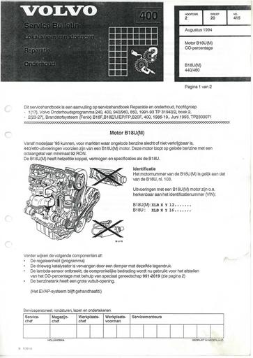440, 460 Bulletin CO B18U Aug'94