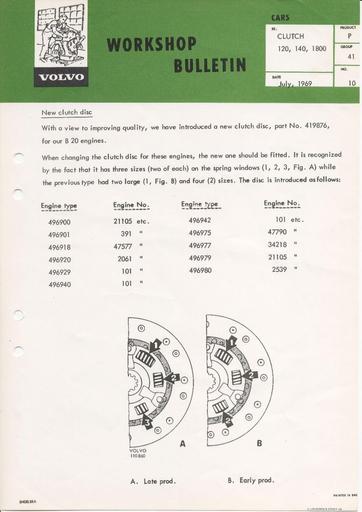 Bulletin Koppelingsplaat P120, P1800, 140 Apr '69 (Engels)