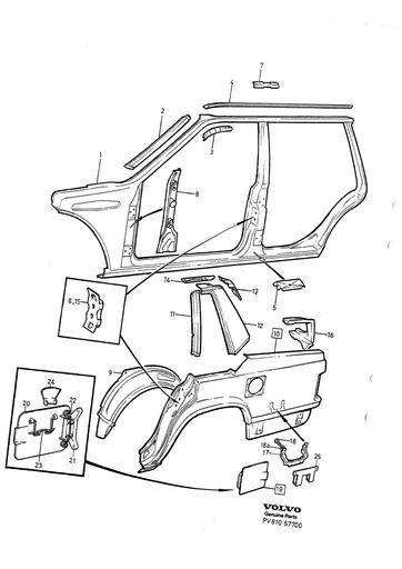 Carrosserie buitenplaatdelen
