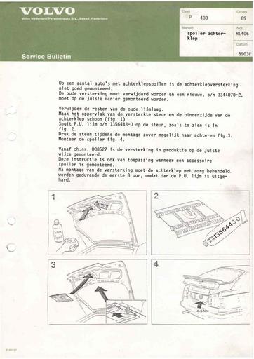 Bulletin 400 Spoiler achterklep Mrt'89