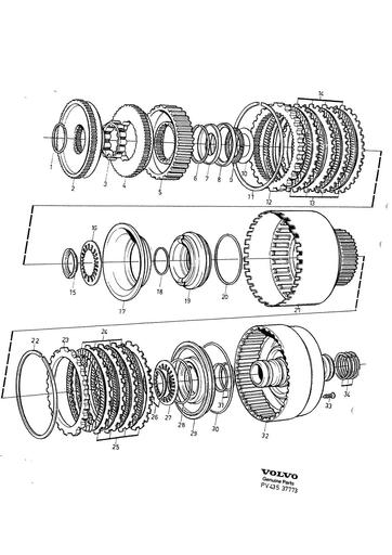 ZF22 Vrijloop overdrive, koppeling