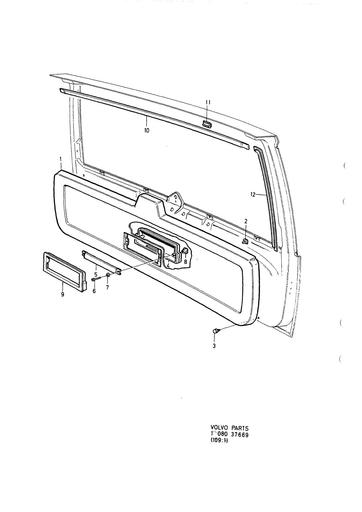 Achterklep bekleding 5 drs  1989