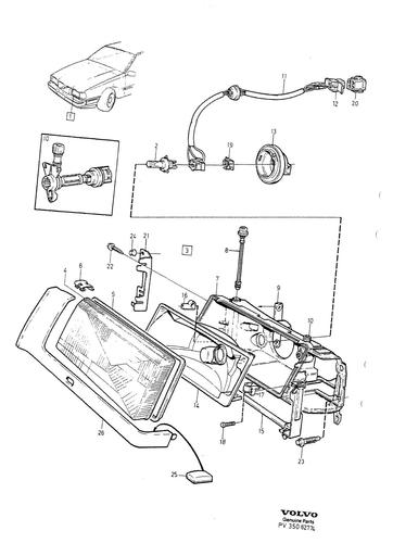 Koplamp, zonder regeling 1990