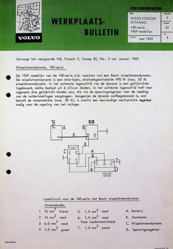 Bulletin Wisselstroomdynamo Bosch '69