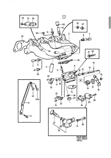 B21F B23F, LH Jetronic Inlaatspruitstuk